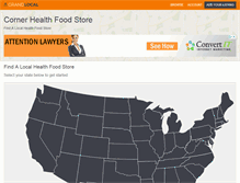 Tablet Screenshot of cornerhealthfoodstore.com